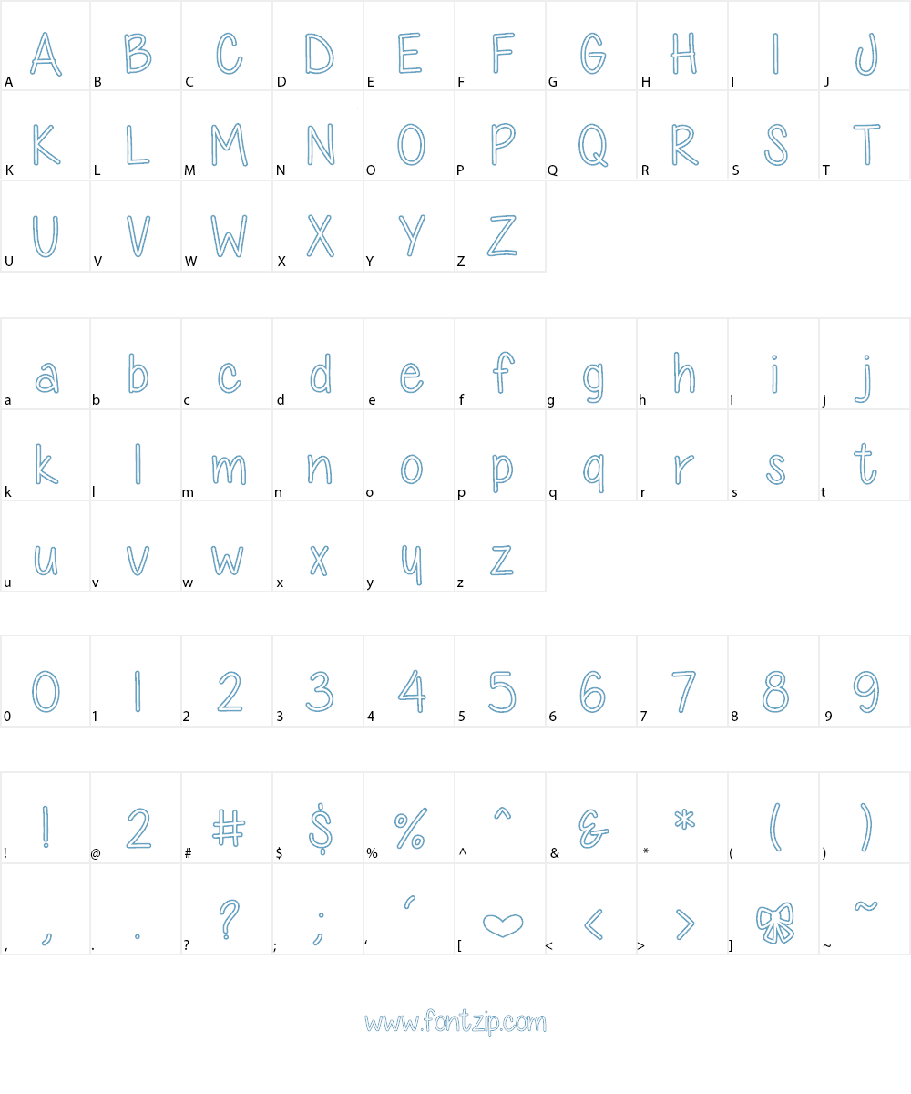Diamond Girl Font Character